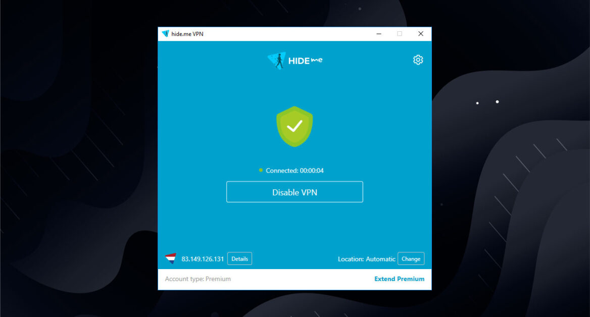 Подключено к hide.me VPN